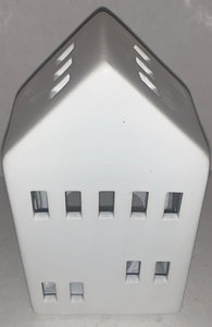 Ceramic House Tealight Holder with 2 FREE Tea Light Candles