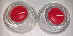 Glass Tealight Candle Holder with 2 FREE Tea light Candles